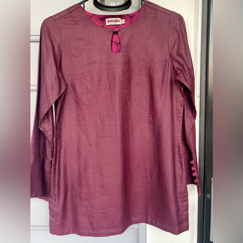 Fabindia Silk Blend Top sized XS